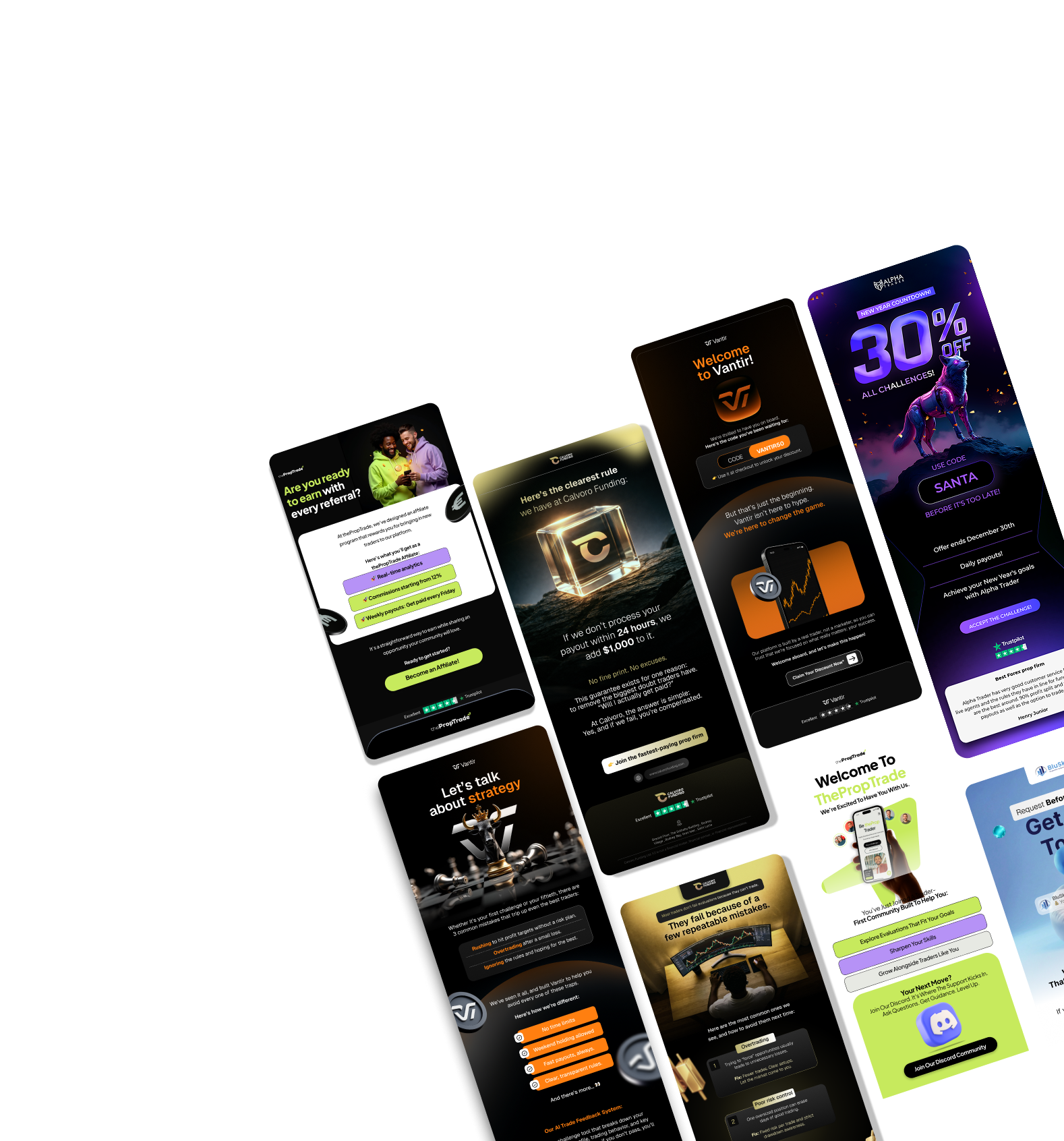 Ejemplos de diseños de email marketing