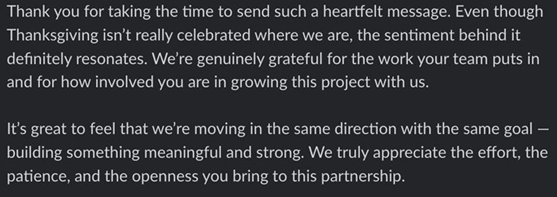 Client comment 11